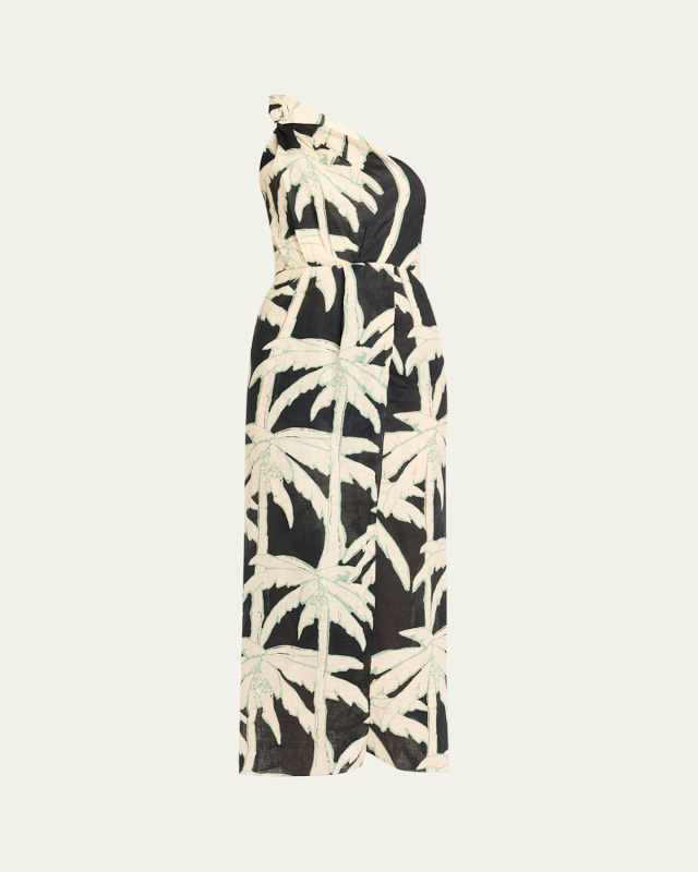 Dark Palms Ankle Dress